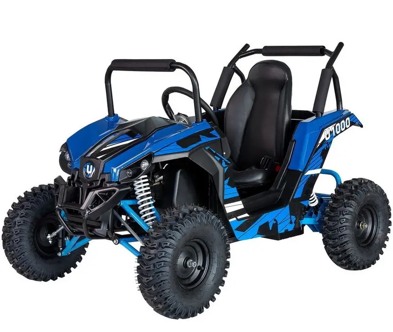 Blue Turbotrek U1000 48V Ripper Xl Big Kids Ride On Utv W/ Rubber Tires, Off Road Kids Gokart, Kids Quad, Kids 4 Wheelers 1