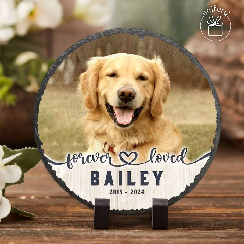 Custom Shape Forever Loved Memorial Garden Stone 1