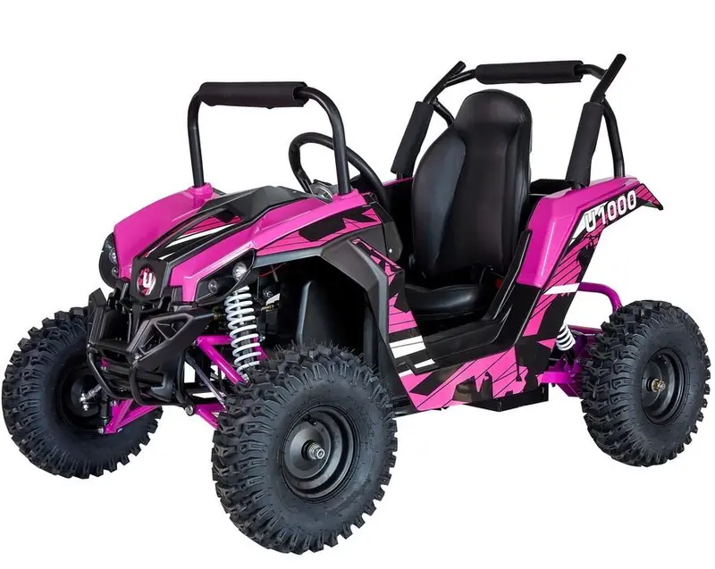Pink Turbotrek U1000 48V Ripper Xl Big Kids Ride On Utv W/ Rubber Tires, Off Road Kids Gokart, Kids Quad, Kids 4 Wheelers 1