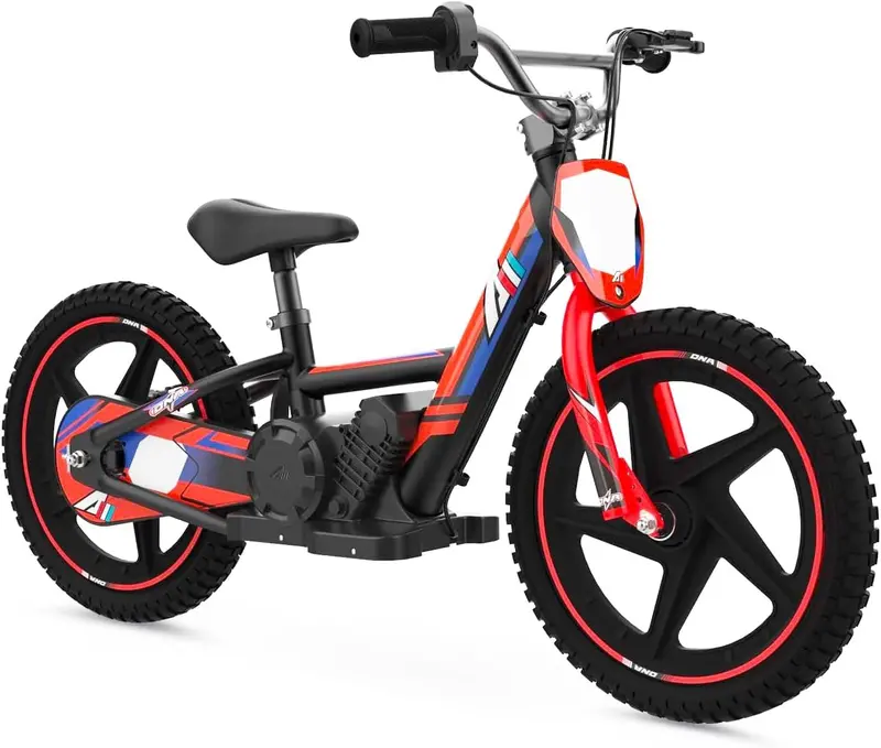 Red - 24V Electric Dirt Bike For Kids, 16" Wheel Electric Balance Bike For Ages 5-10 1