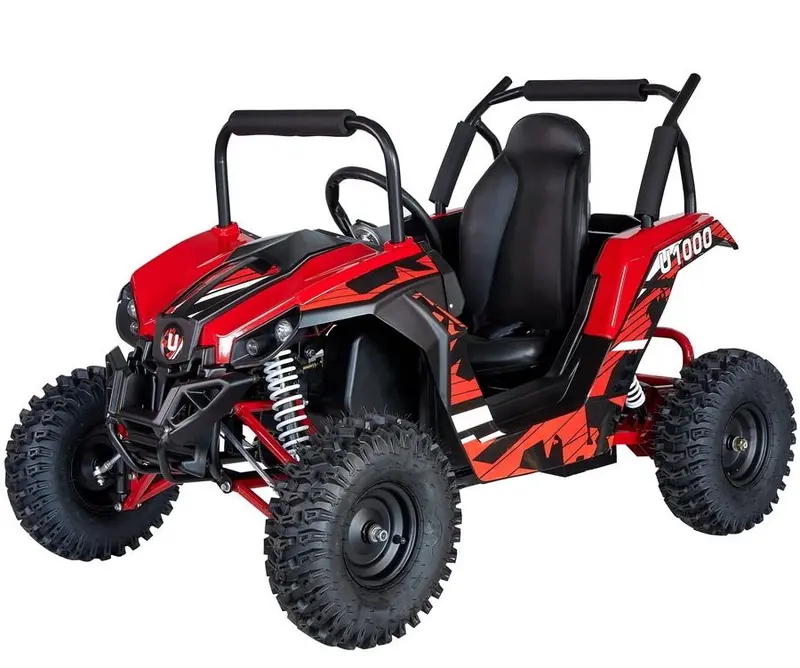 Red Turbotrek U1000 48V Ripper Xl Big Kids Ride On Utv W/ Rubber Tires, Off Road Kids Gokart, Kids Quad, Kids 4 Wheelers 1