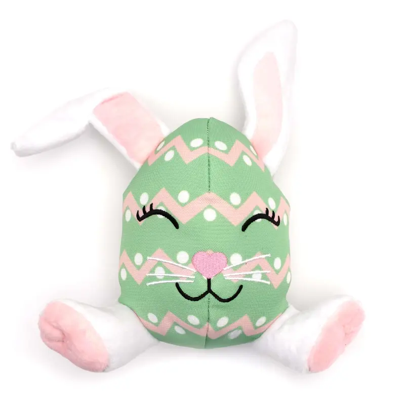 The Worthy Dog Green Easter Egg Bunny Toy 1