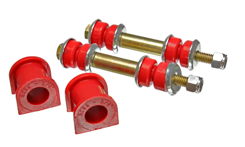 Energy Suspension Rear Sway Bar Bushing Kit – 0.75" Diameter, Red Polyurethane 1